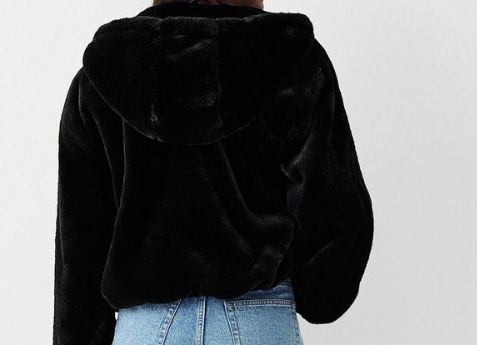 Geaca scurta de blana sintetica