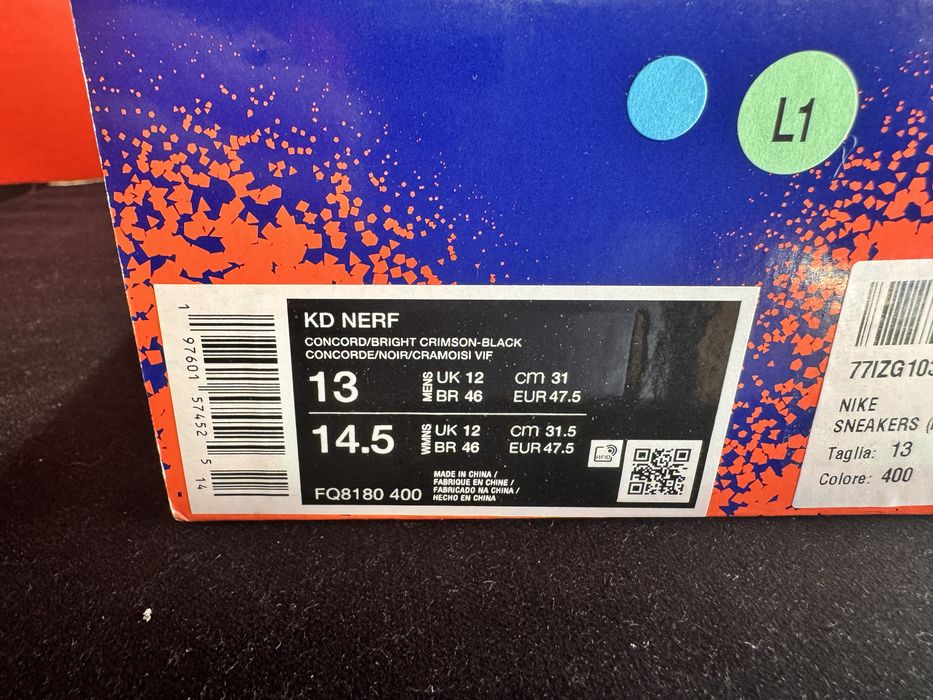 Оригинални! Nike KD Nerf - 47.5 Shoemag