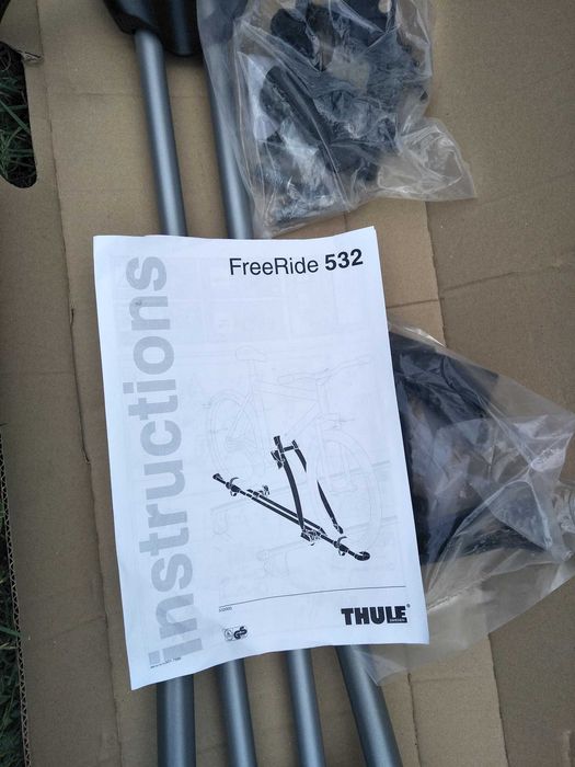 2 buc. Suport bicicleta auto Thule Freeride 532 pe bare transversale - nou