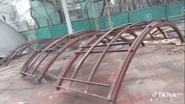 Арка навес из швеллера