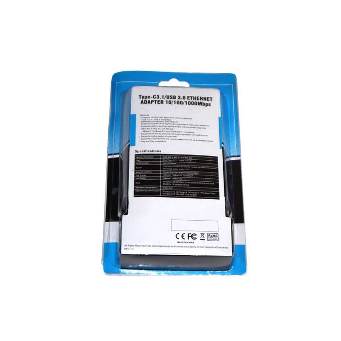 Адаптер USB 3.0 - LAN 10 mbps / 100 mbps / 1000 mbps
