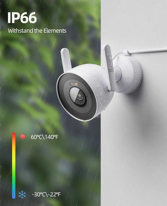 Външна охранителна камера с прожектор