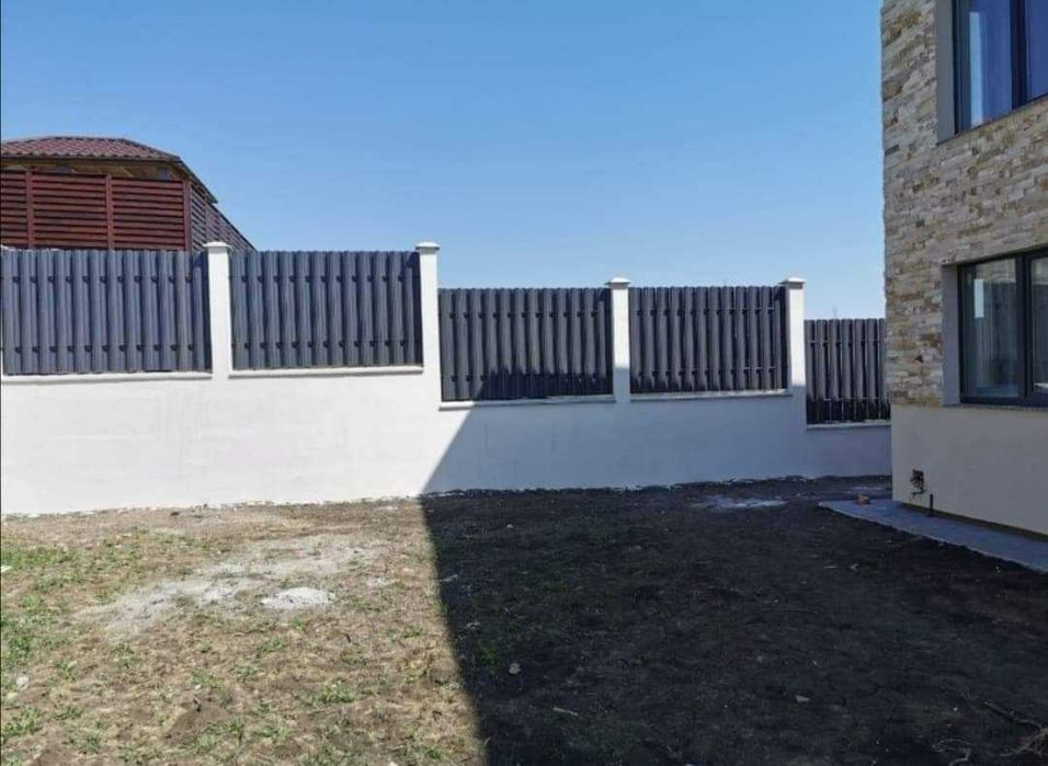 Construim Garduri si Porti din Sipca Metalica, Panou stil Jaluzele, Tabla Cutata, Fier Forjat, Plasa Bordurata, BCA, Beton si alte modele