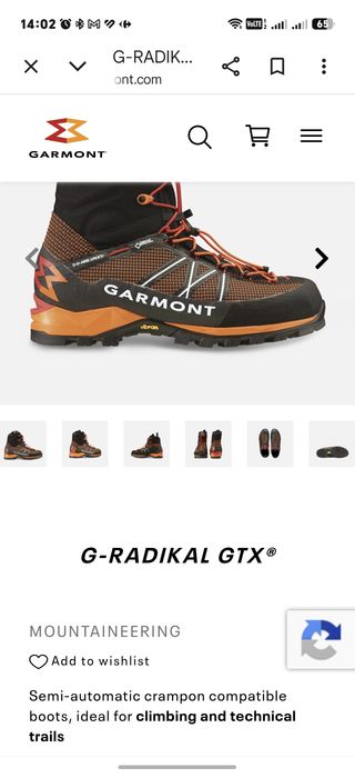 Vând bocanci tehnici drumeții Garmont G-RADIKAL GTX®