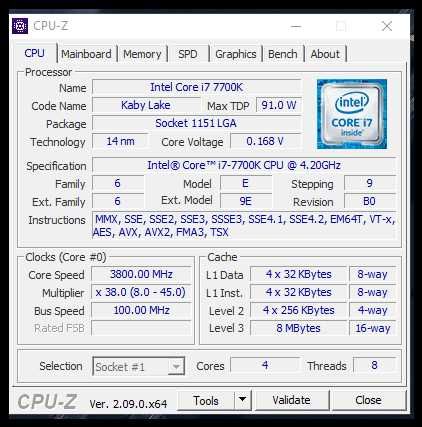 Процесор Intel® Core™ i7-7700K lga 1151
