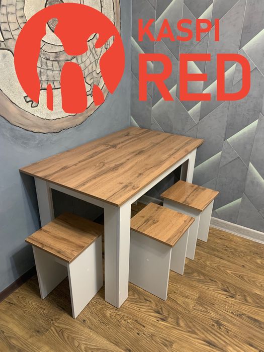кухонный стол комплект КАСПИ РЕД БАР!!!