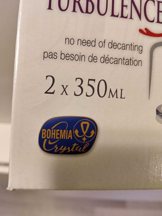 Нов Комплект кристални чаши за сватба Bohemia 2 бр