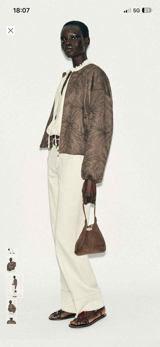 Яке от изкуствен велур Zara