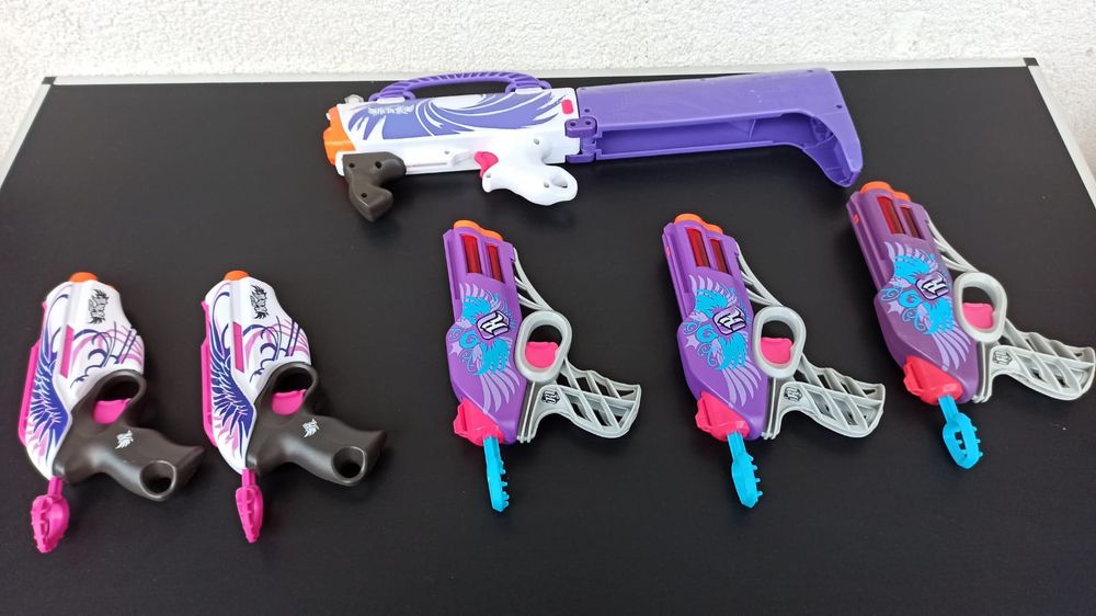 Set lot NERF REBELLE fetițe fete pistol shotgun blaster pistol