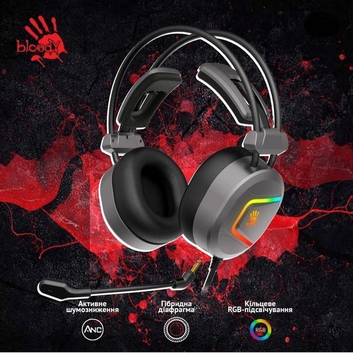 Bloody mc750 СКИДКА RGB/ANC Проводные Наушники/Гарнитура USB