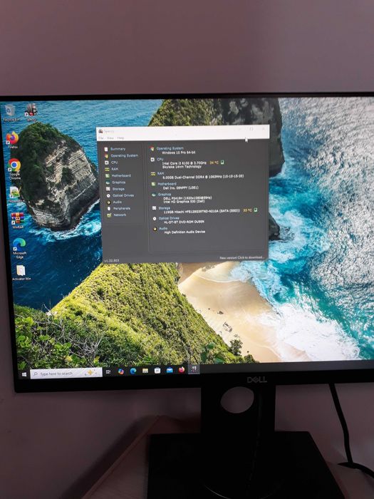 Unitate pc dell i3 gen6 ,8gb ddr4 ,ssd 128gb