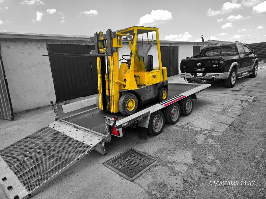 Inchirieri remorca utilaje trailer bobcat transport excavator