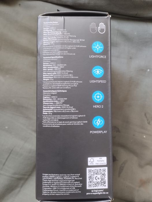 Мышь Logitech Pro X Superlight черный