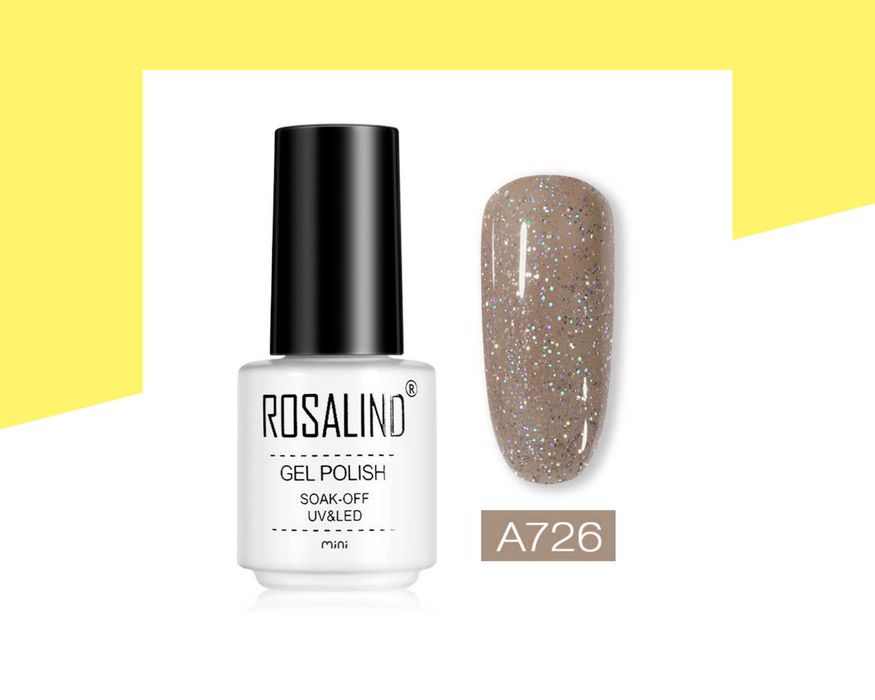 UV/LED Брокатен гел лак с неонови частици ROSALIND