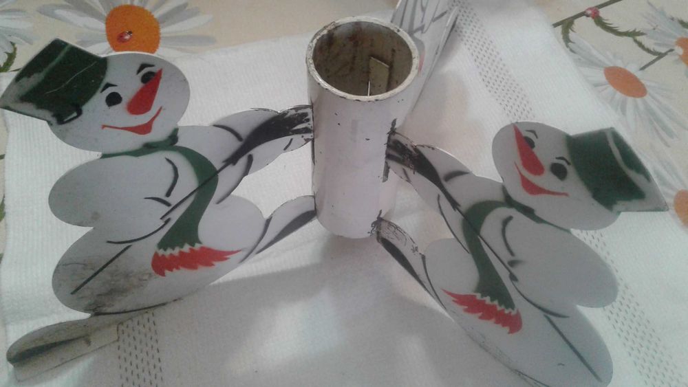 Подставка для ёлки СССР СНЕГОВИК . Металл железо