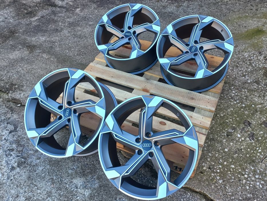 18"AUDI Rotor26 Matt Gunmetal Polish 8Ж ет30 A5 A6 A7 A8 Q3 Q5 Q7 Нови