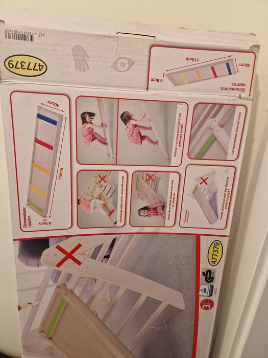 Триъгълник на Пиклер и 2в1 пързалка и стълбичка (дърво - Playtive)