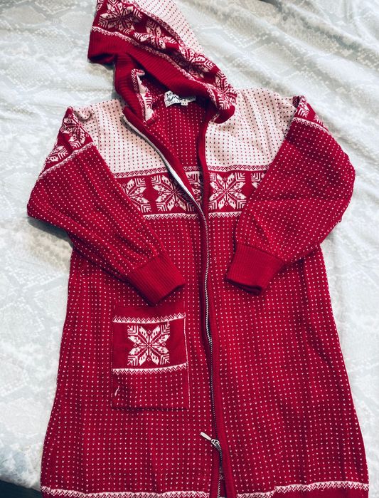 Hanorac Mole tip tunică copii 104 – foarte moale, tip palton, fermoar