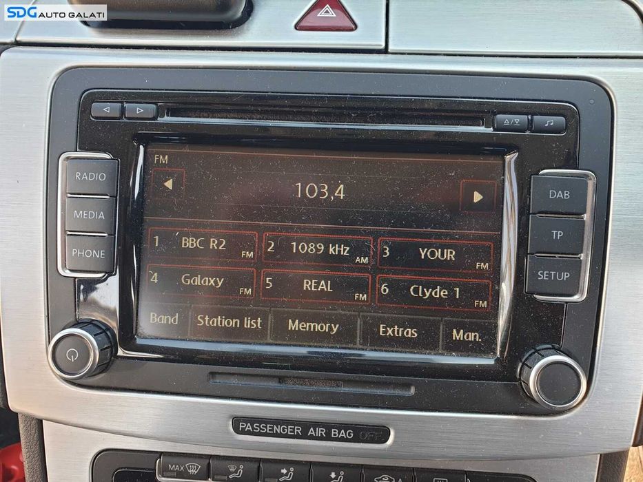 Radio CD Player Volkswagen Passat B7 2010 - 2015 Cod 3C8035195A