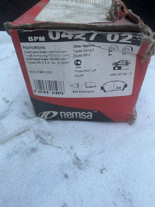 Нови предни накладки REMSA 427 02 Toyota Avensis Carina MR2 Celica
