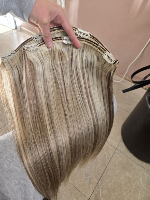 Естествена коса на кичури 130 гр 50 см