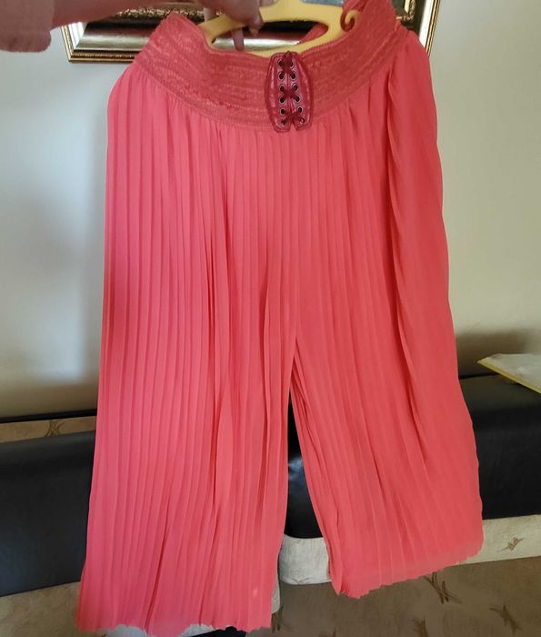 Fusta-pantalon de vara roz somon