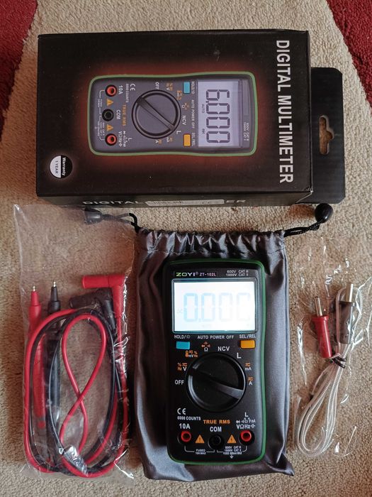 ZOYI ZT-102L Multimetru profesional LCR, T-RMS, NCV, autoscalare - NOU