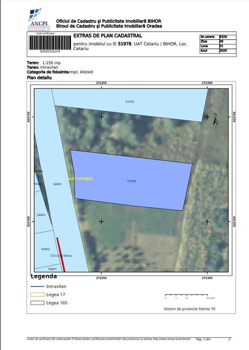 Teren intravilan Cetariu Jud. Bihor