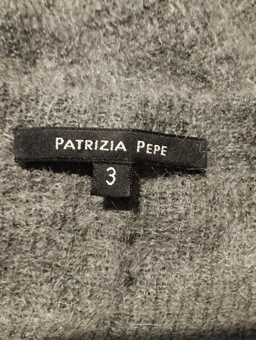 PATRIZIA PEPE мохер и сатенирана коприна дамска блуза