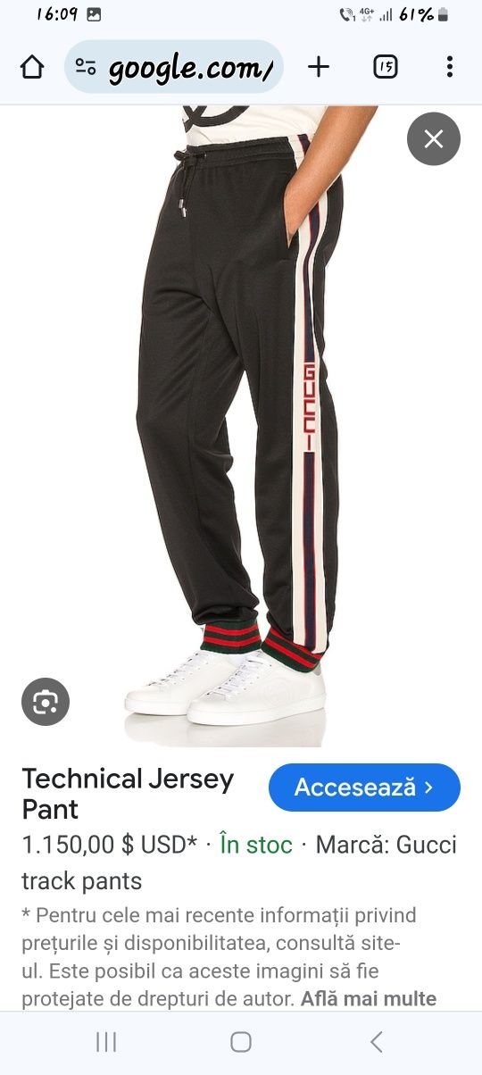 Gucci technical jersey pant hotsell