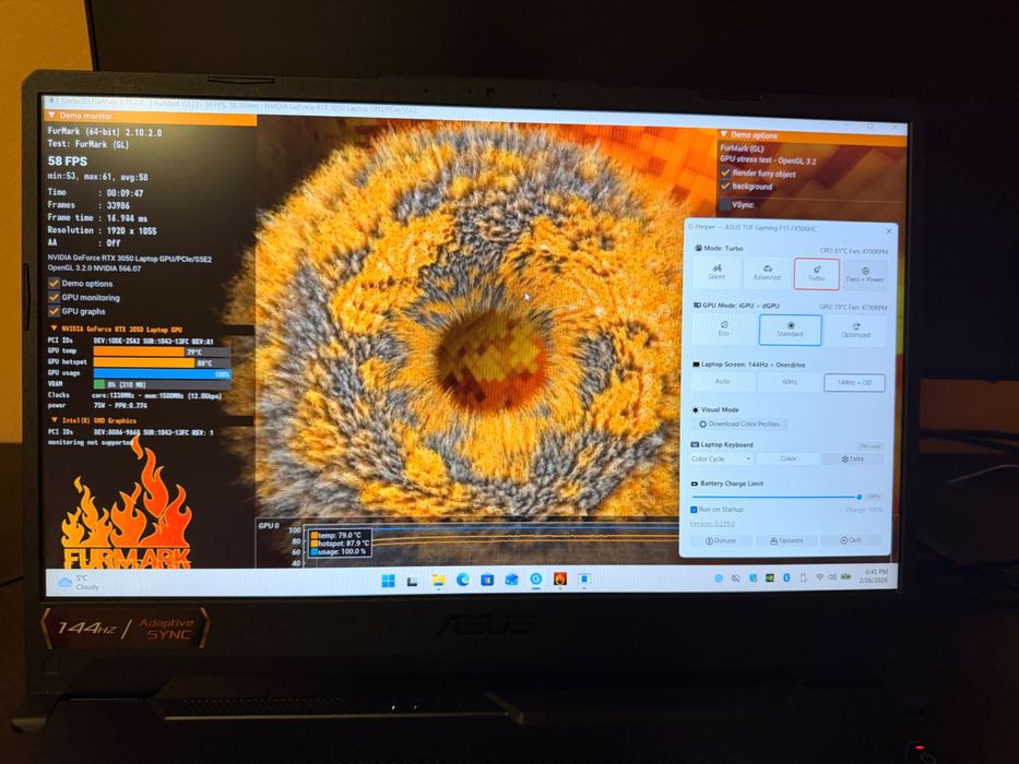 Laptop Gaming ASUS TuF  • i5 •  16GB  •  1TB  •  RTX 3050  •  144Hz