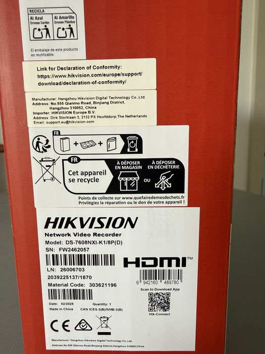 Sistem supraveghere video DS-7608NXI-K1/8P(D) NOU