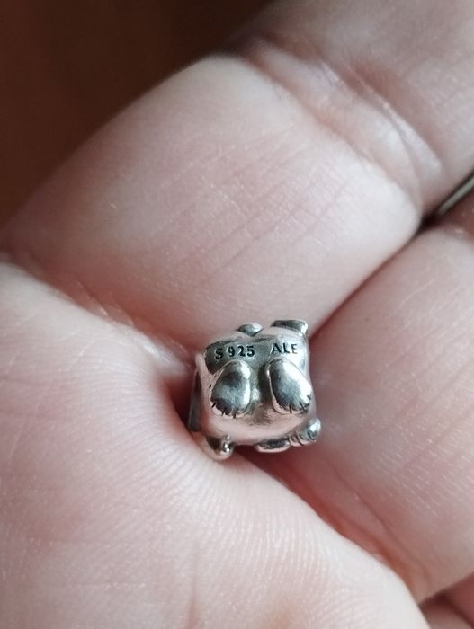 Charm din argint Pandora original ursuleț de Crăciun