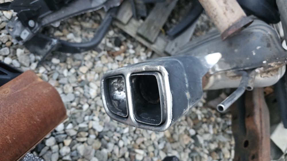 Tips dublu inox crom Mercedes model AMG S CLS E C ML S350 W219 W221