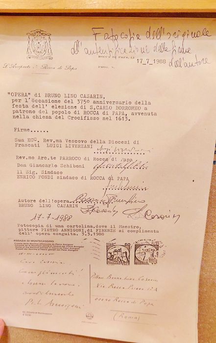 Okazie INVESTITIE Tablou Vatican Semnat Superb Arta Colectie NU AUR AG