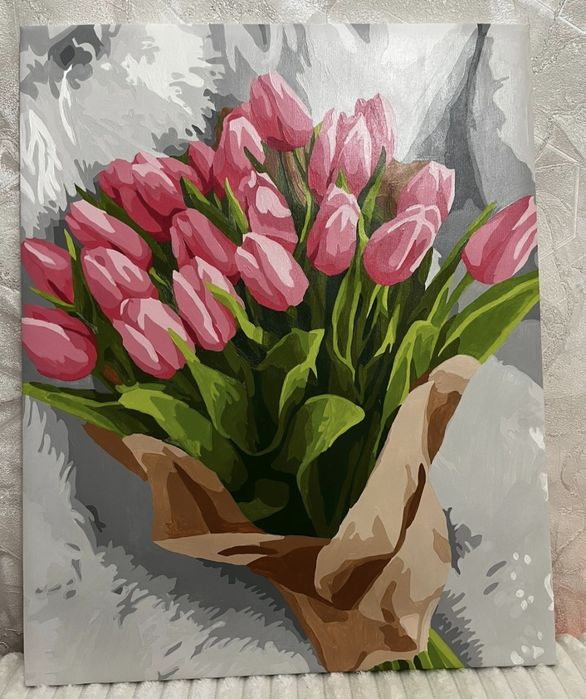 Картины по номерам на холсте.Работа- 3500 тг.