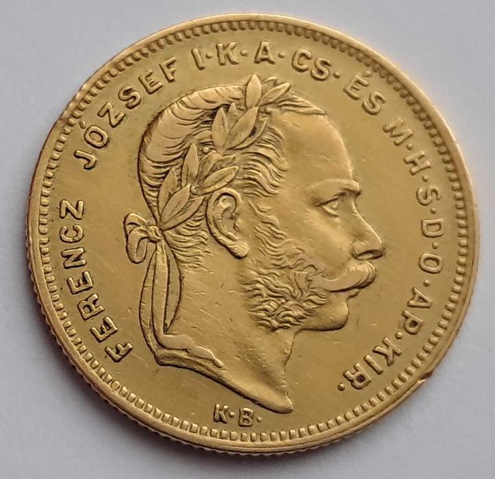 Ungaria, 20 Francs / 8 Forint  1875 - Francis Joseph I