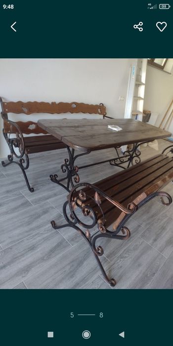 Bănci.mese.balansoare. băncuțe fier forjat