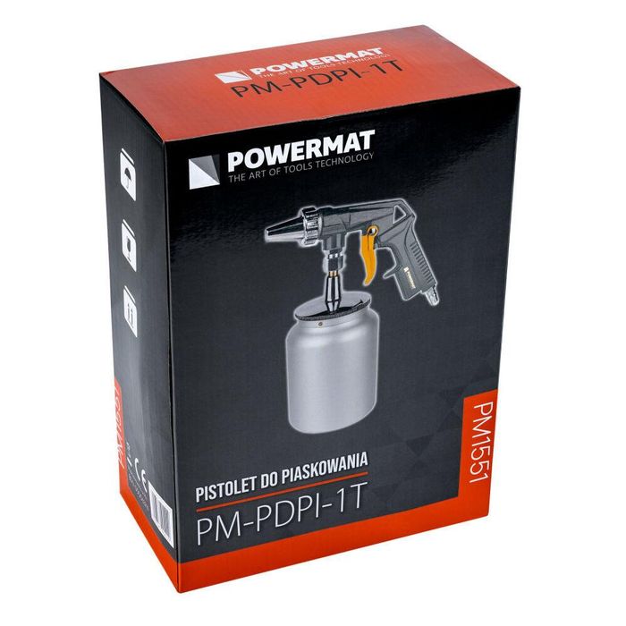 Pistol pentru sablare cu rezervor 1000ml, duza 6mm, Powermar