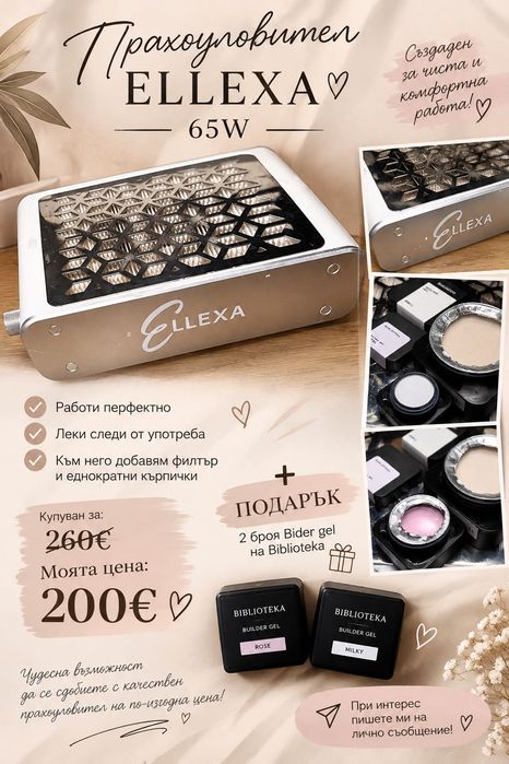 Професионален прахоуловител ELLEXA 65W