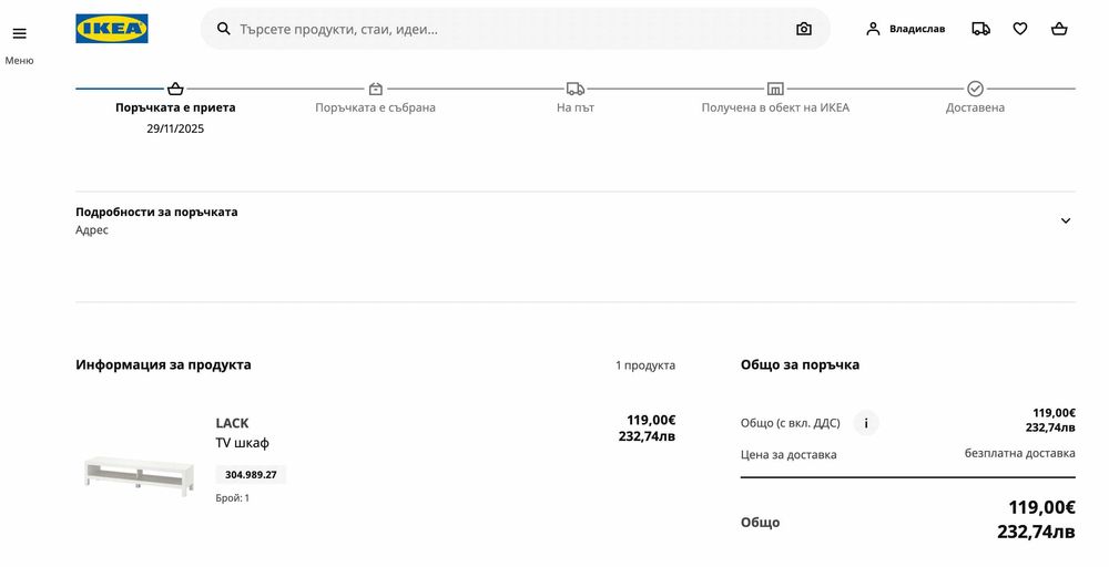 ТВ шкаф IKEA Ново!