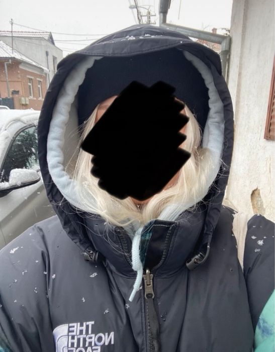 The North Face Puffer Jacket BLUE/WHITE/BLACK