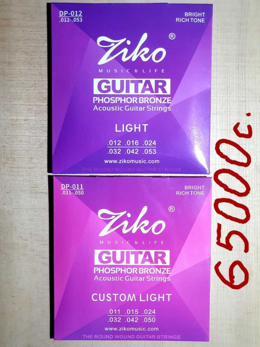 Струны для гитары металлические и нейлоновые.