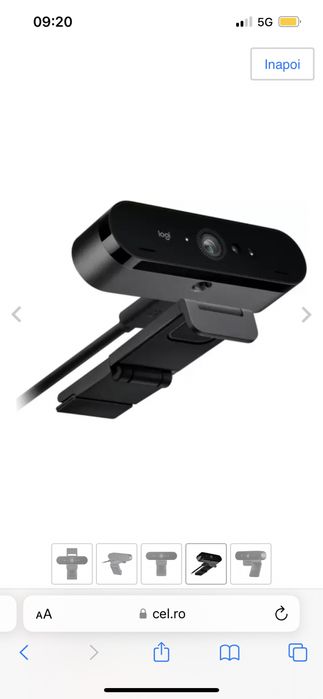 logitech brio 4 k streaming edition cu incarcator si stativ inclus !