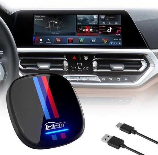 MMB BMW AI Box Безжичен мултимедиен Carplay адаптер за BMW Wireless