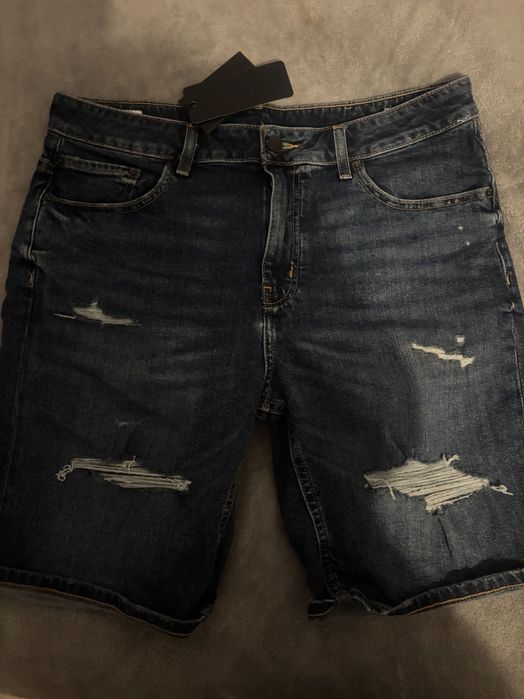 Pantaloni scurți denim / bermude bărbați Pull & Bear noi, cu eticheta