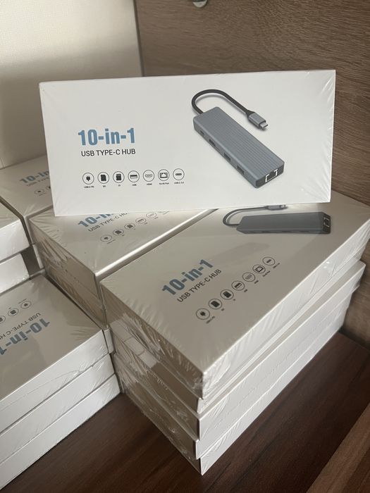 10 in 1 USB C Hub Adapter Port for MacBook/iPad/iPhone