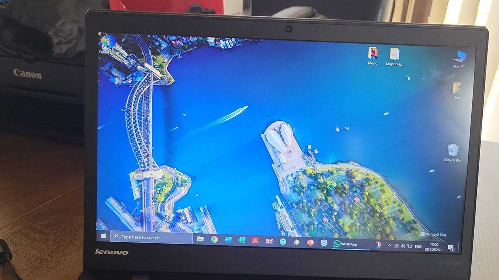 Бизнес лаптоп Lenovo ThinkPad X1 Carbon (Gen 3) / i7 / 8GB RAM / Лицензиран Windows