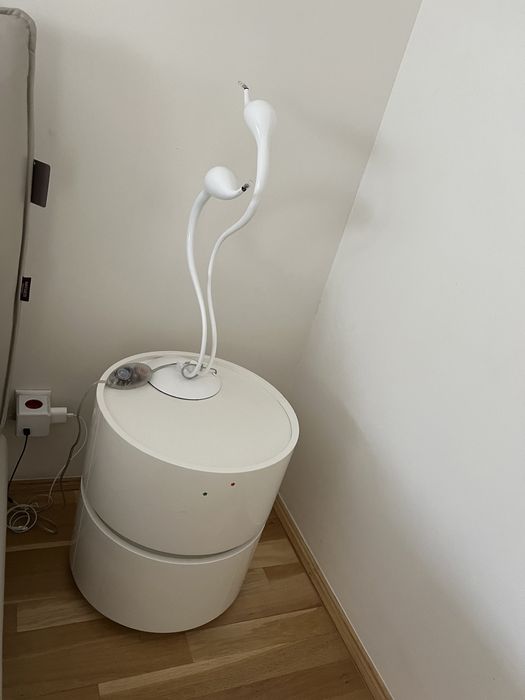 Veioza Illuminati swan alb