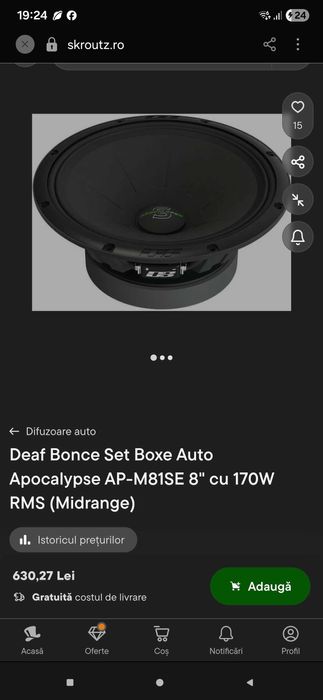 Difuzoare Deaf Bonce Apocalypse AP-M81SE, Deaf Bonce Machete MM- 60 V2